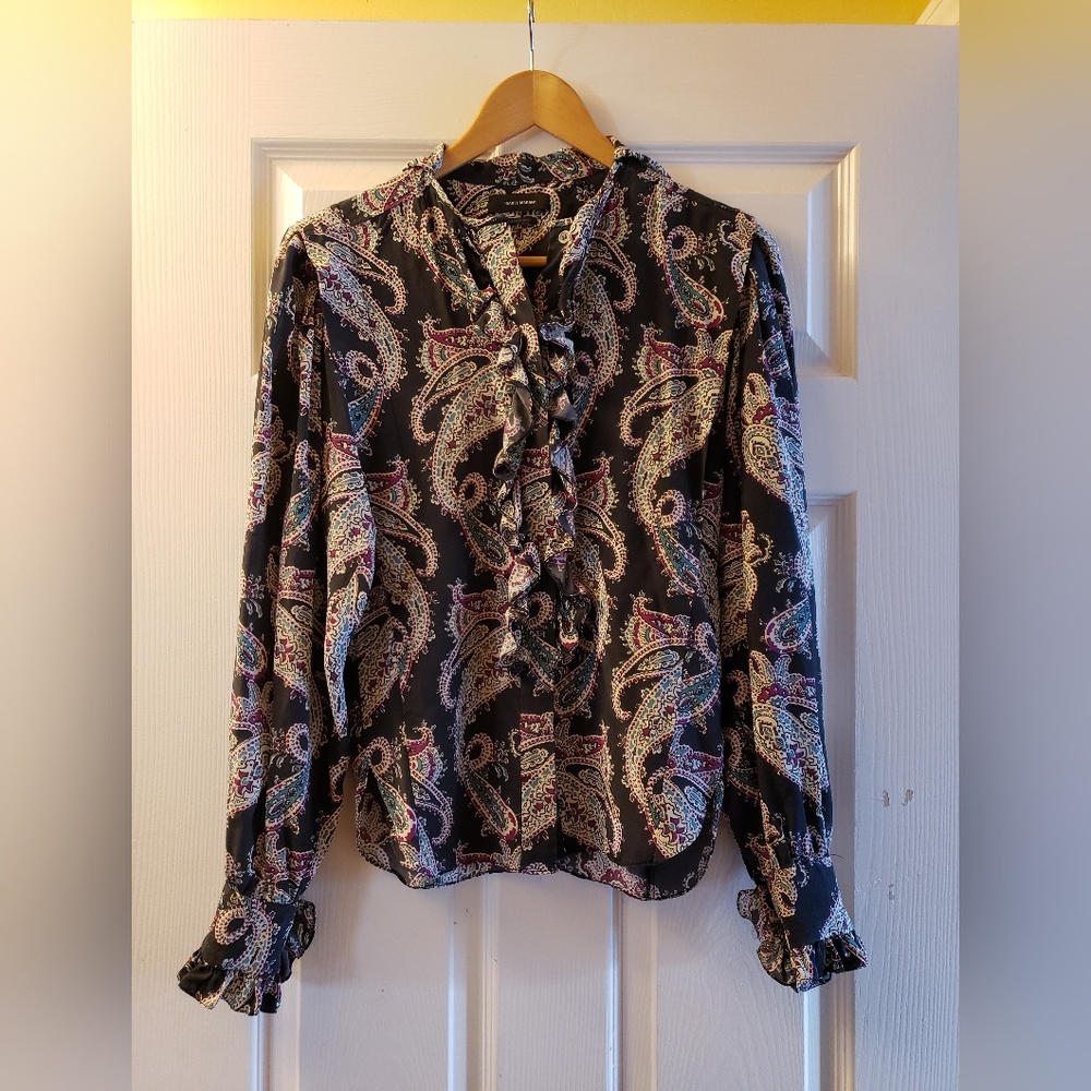 Isabel Marant Paisley Print Silk Blouse - Picture 5 of 7